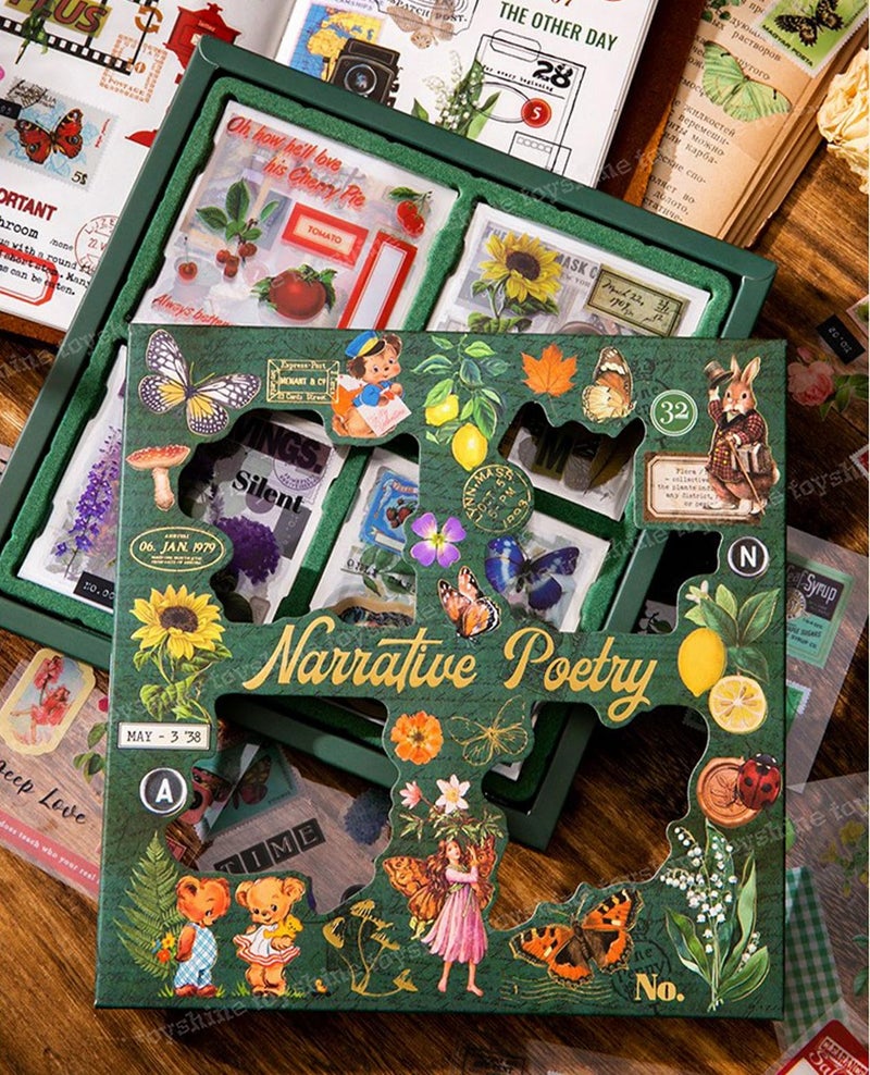 Toyshine 640Pcs Vintage Nature Stickers (100 Sheets) for Junk Journal Supplies, Retro Flower Butterfly Plant Mushroom Decorative Stickers for Scrapbook, DIY Crafts Album Phone Cases Laptops Notebook - Image 2