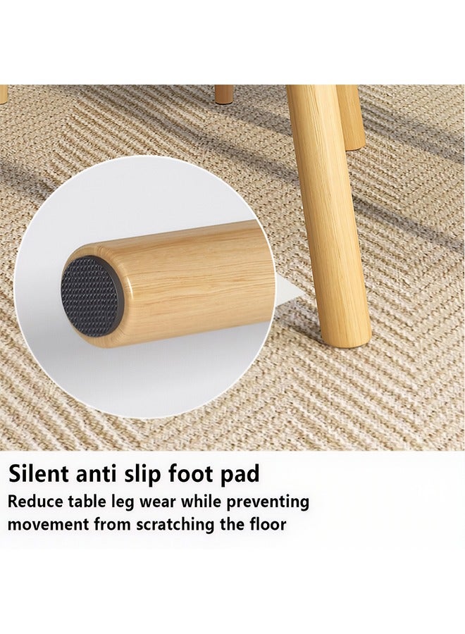 تايمي طاولة طعام مستطيلة حديثة طاولة طعام من الخشب الصلب للمطبخ وغرفة الطعام وغرفة المعيشة 120x60x73سم - أسود - Image 3