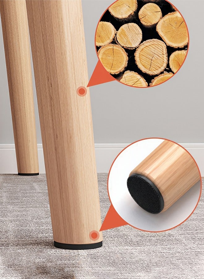 تايمي طاولة طعام مستطيلة حديثة طاولة طعام من الخشب الصلب للمطبخ وغرفة الطعام وغرفة المعيشة 120x60x73سم - أسود - Image 4