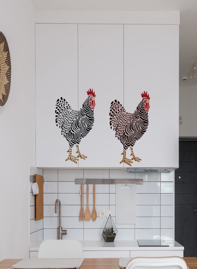 ORIGACH 2 Pcs Large Layering Coloring Dominique Chicken Stencil for Painting 11.7×8.3 inches Reusable Layered Templates Stencils for Painting on Wood, Canvas, Paper, Fabric, Floor, Wall and Tile - Image 5