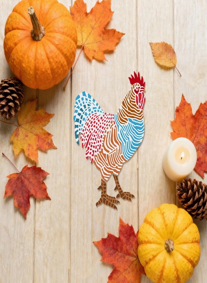 ORIGACH 2 Pcs Large Layering Coloring Dominique Chicken Stencil for Painting 11.7×8.3 inches Reusable Layered Templates Stencils for Painting on Wood, Canvas, Paper, Fabric, Floor, Wall and Tile - Image 3
