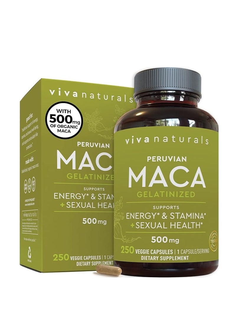Viva Naturals - Peruvian Root 500mg 250 Capsules - Image 1