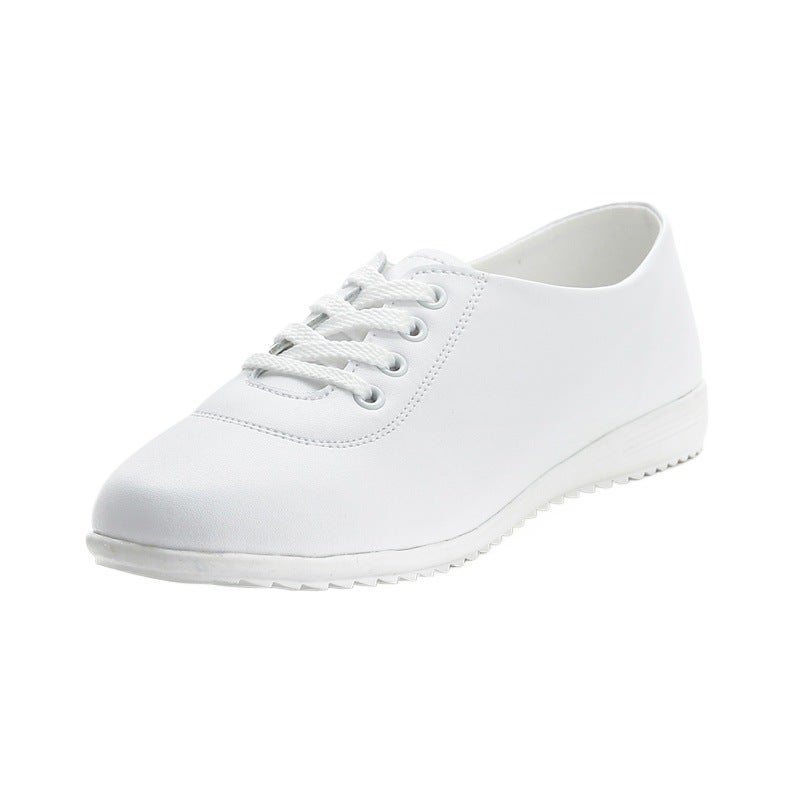 White Shoes Women'S Women'S Shoes Flat Casual Breathable Shallow Mouth Shoes For Women - Image 3
