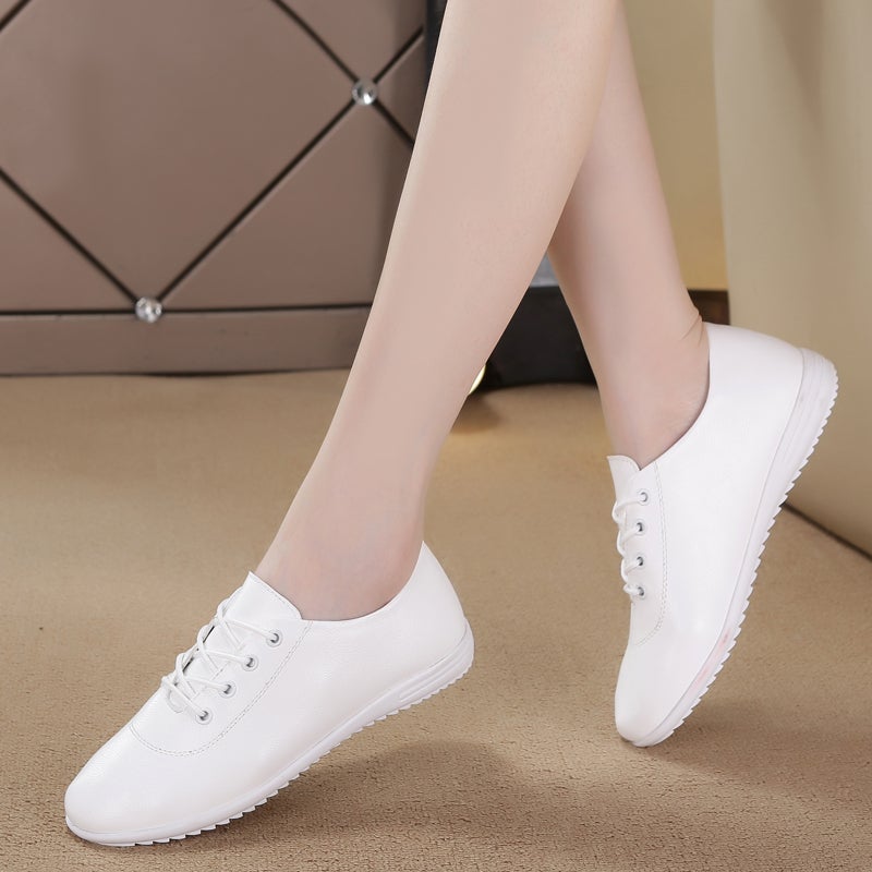 White Shoes Women'S Women'S Shoes Flat Casual Breathable Shallow Mouth Shoes For Women - Image 1