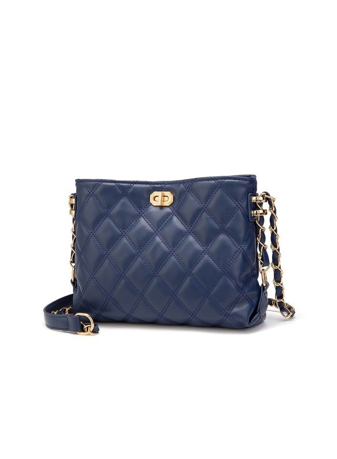 Sivim Small Crossbody Bags for Women Purses Fashion Leather Lightweight Handbags Shoulder Bag, 1-04 Darkblue, Small - Image 1