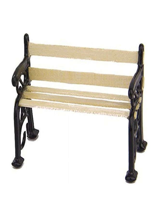 Jowxsx 1/24 Miniature Park Bench Dollhouse Decoration Accessories, DIY Doll House Kit - Image 1