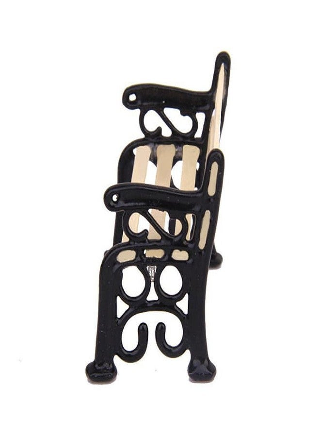 Jowxsx 1/24 Miniature Park Bench Dollhouse Decoration Accessories, DIY Doll House Kit - Image 2