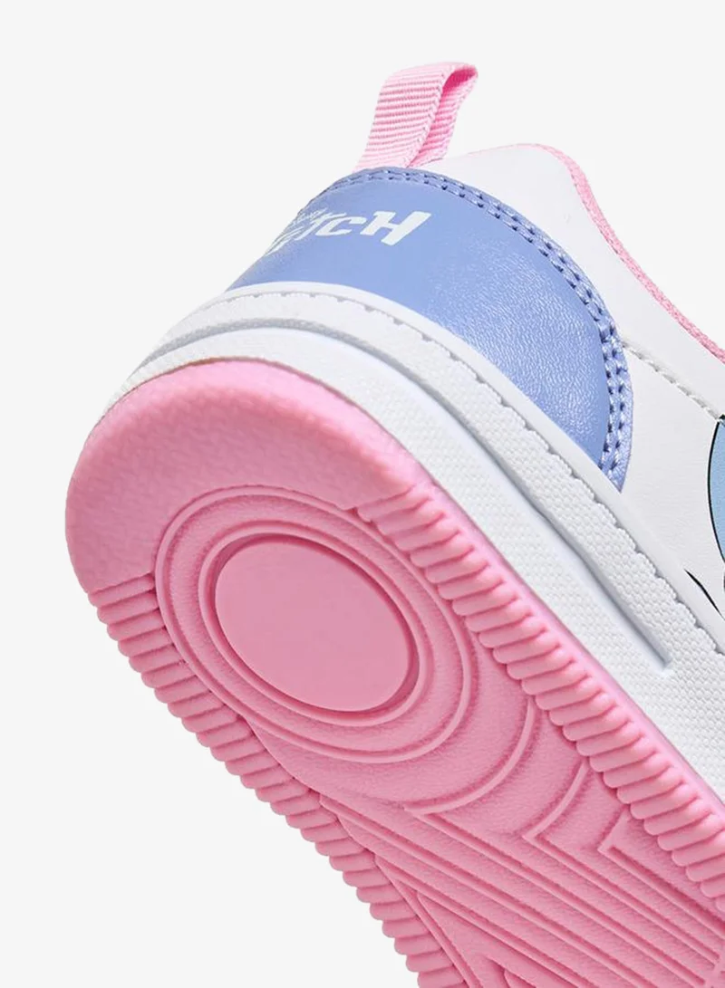 Disney WHITE Girls Stitch And Angel Hook & Loop Ankle Sneakers for Women | Best Price UAE