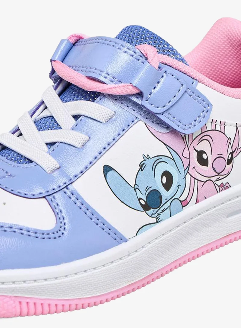 Disney WHITE Girls Stitch And Angel Hook & Loop Ankle Sneakers for Women | Best Price UAE