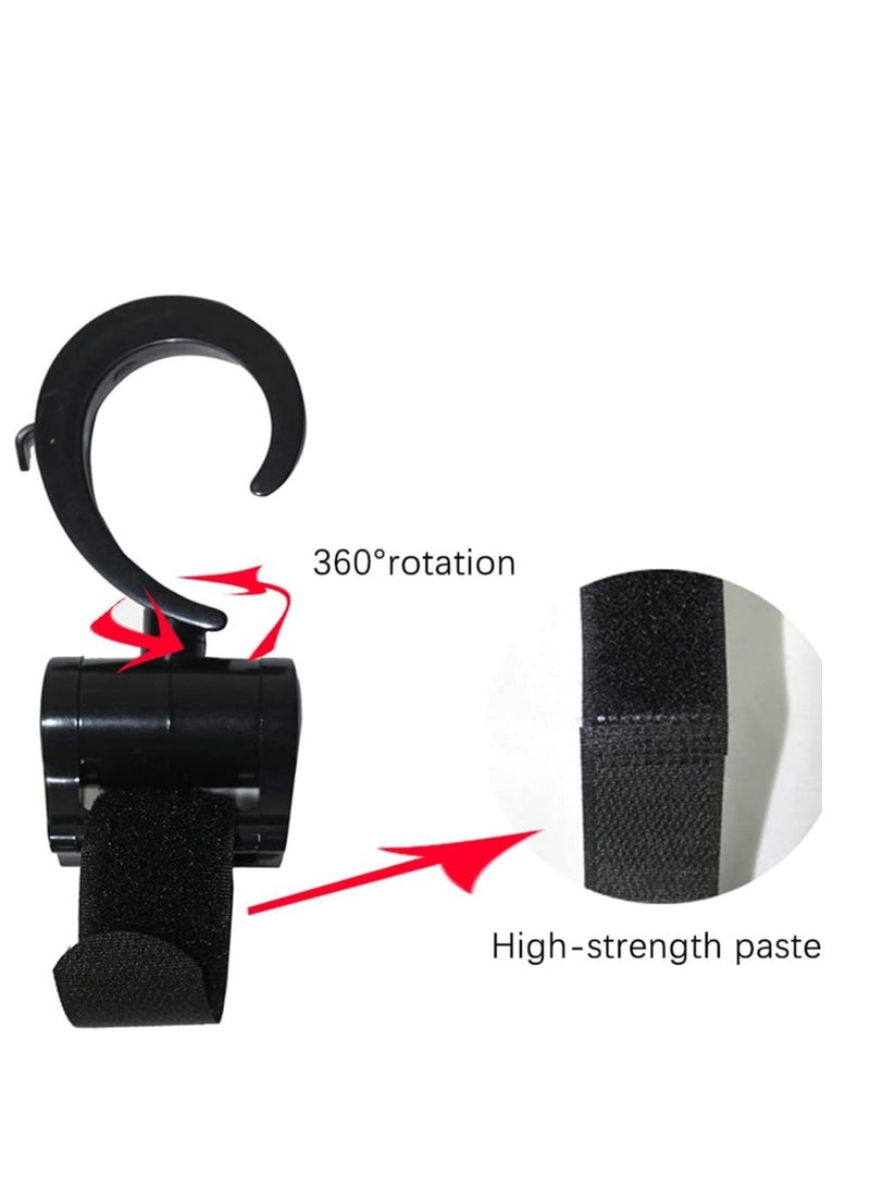 SOLARAE Pram Hooks, Buggy Clips Stroller Hook with Closure for Changing Bags, Attachment to Your Shopping Bags Securely on the Pushchair Pack of 4 - Image 3