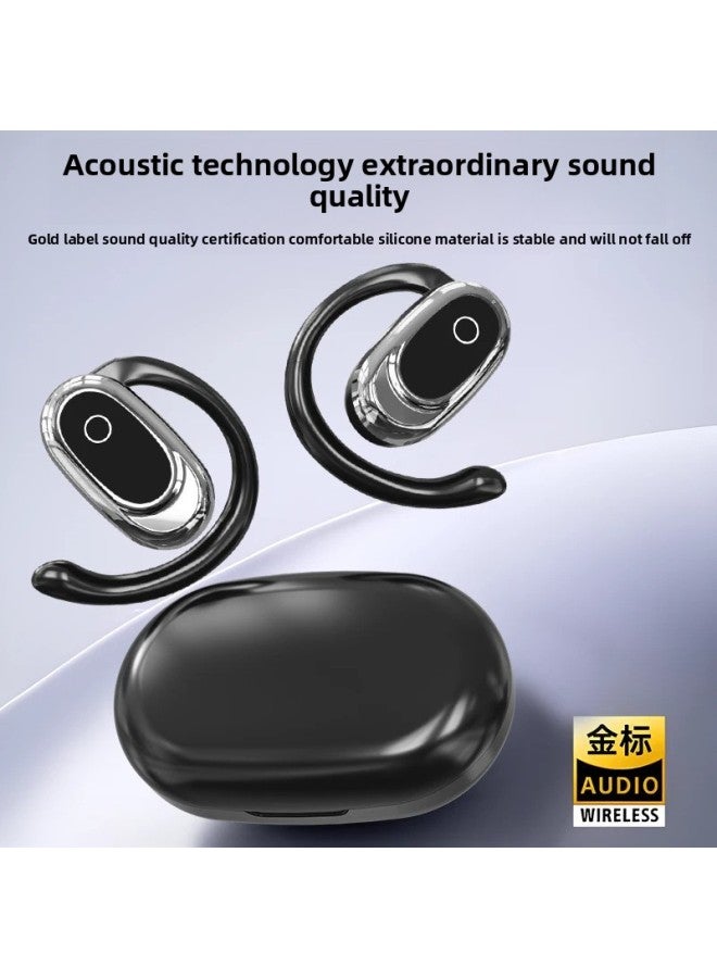 PDD Rotary Ear-Hanging Wireless Bluetooth Headset Long Endurance Noise Reduction Sports Game High Sound Quality-Color:Black-Type:Top Version [bluetooth 5.4 + Super Long Battery Life + High-definition Call]]  - Image 4