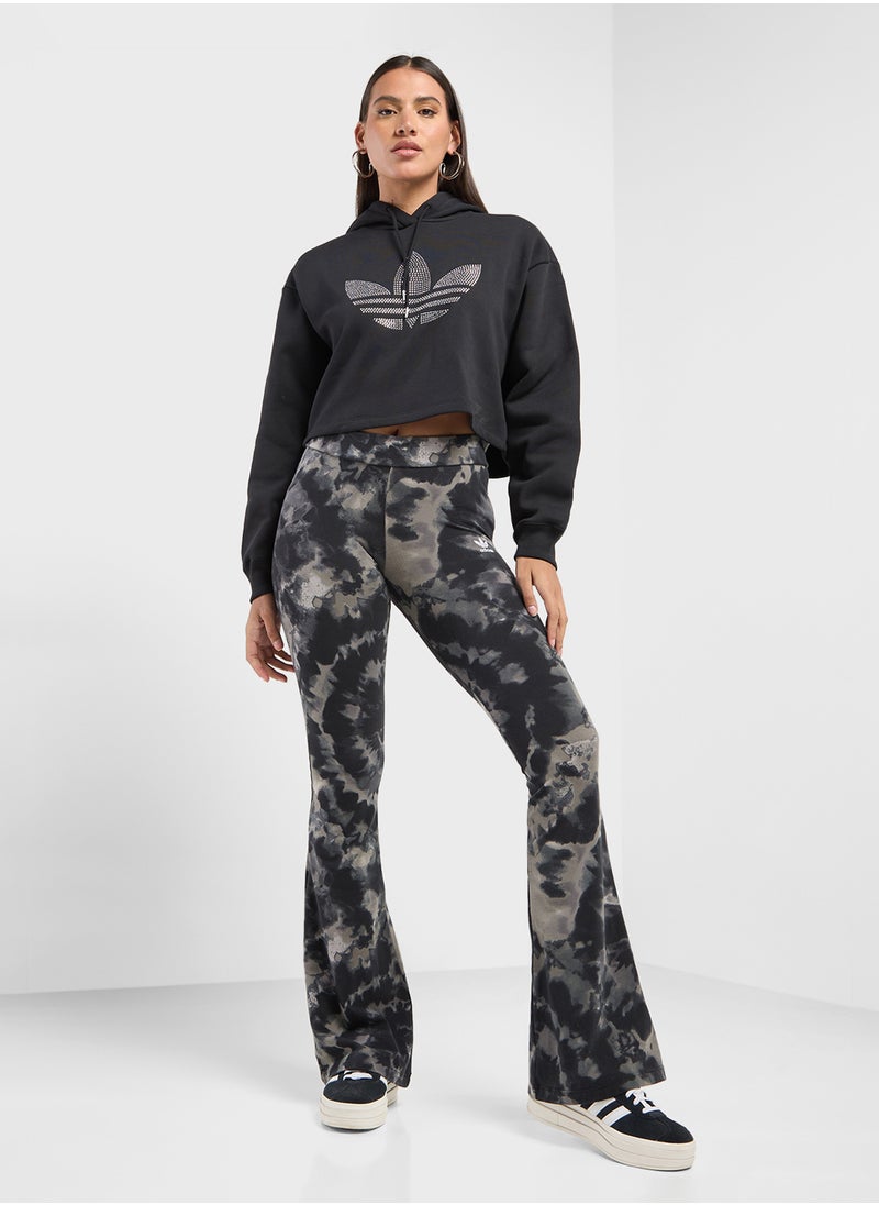 adidas Originals Rhinestone Trefoil Cropped Hoodie  - Image 4