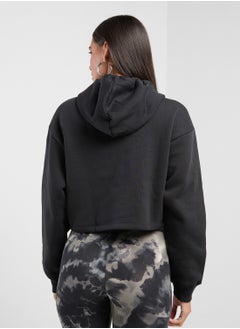 adidas Originals Rhinestone Trefoil Cropped Hoodie  - Image 2