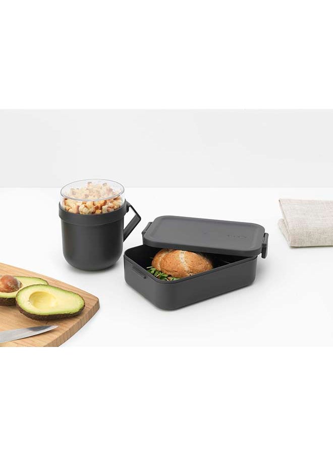 brabantia Set 2 pieces Make & Take Lunch Soup Mug Lunch Box Medium Dark Grey
1.1 Liter  - Image 4