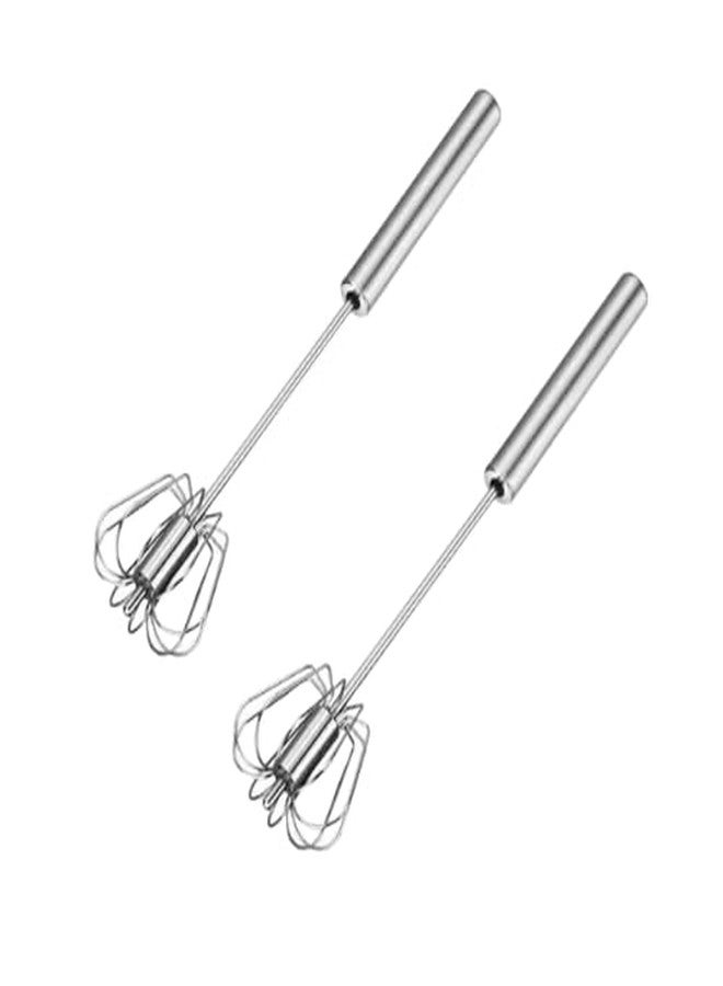HETZON SALES Stainless Steel Hand Push Whisk – Manual Rotary Egg Beater & Cream Whipper Tool – Durable, Rust-Proof Kitchen Mixer for Stirring, Mixing & Blending (2) - Image 1