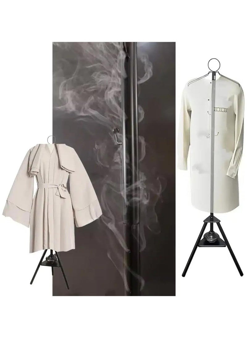 LIXES Clothes Incense Burner Stand long bakhoor burner stand hanger with cloth hooks and holes for steaming clothes, Foldable Metal Frame Hanging Organizer for Coats, Garments and other (Black) - Image 2