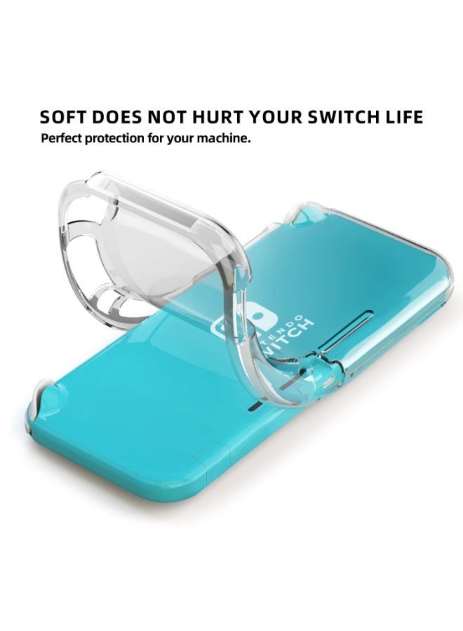 NOVIAN Clear Soft TPU Protective Case For Switch Lite, Flexible Shockproof Anti-Drop Transparent Cover, Full Body Anti-Scratch Game Console Shell - Image 4