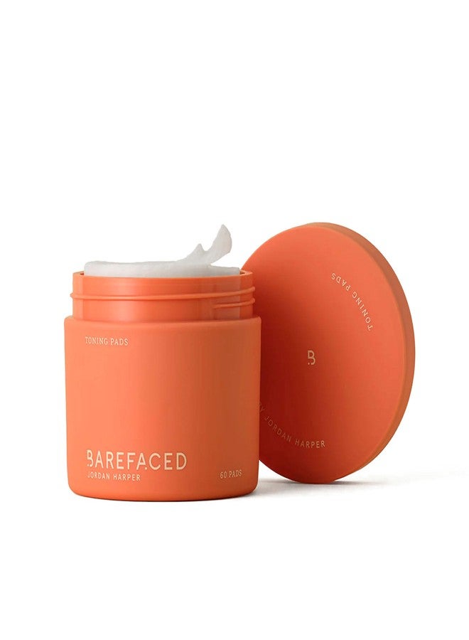 Barefaced Toning Pads (60 count) - Exfoliating Face Pads with 2% Glycolic Acid & Salicylic Acid - Brightens & Cleanses Skin, Clears Pores, Reduces Fine Lines & Wrinkles - Image 1
