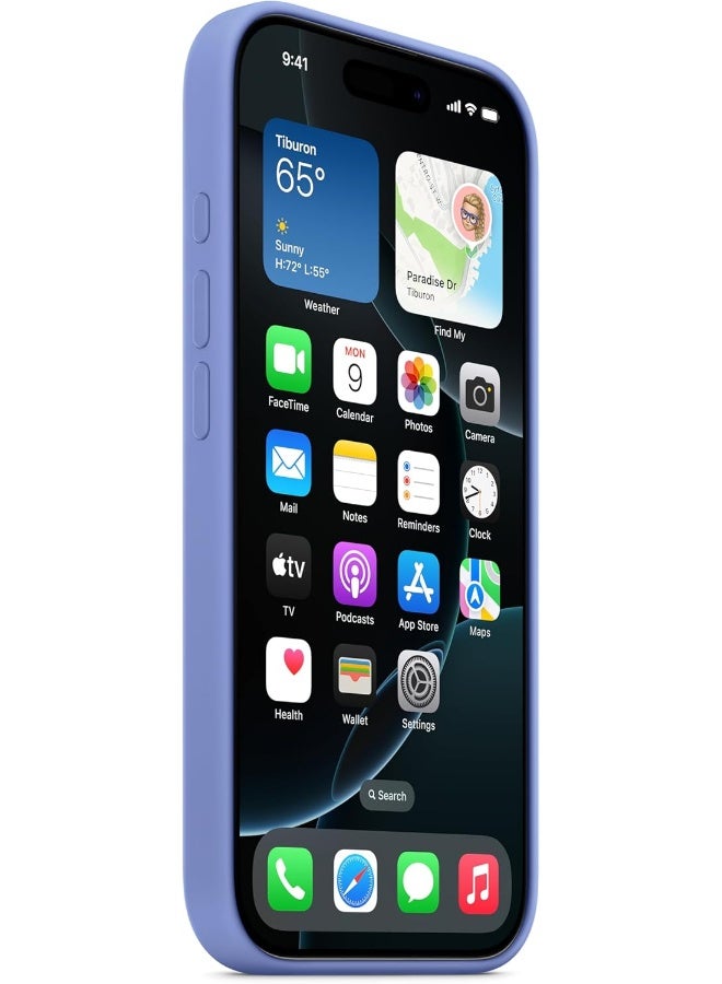 ابل  iPhone 16 Pro Silicone Case With MagSafe - Periwinkle - Image 5