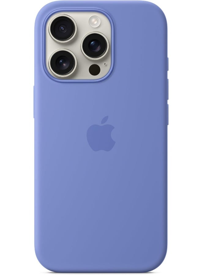 ابل  iPhone 16 Pro Silicone Case With MagSafe - Periwinkle - Image 3