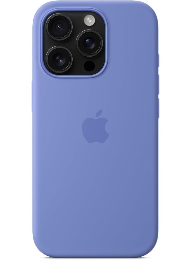ابل  iPhone 16 Pro Silicone Case With MagSafe - Periwinkle - Image 4