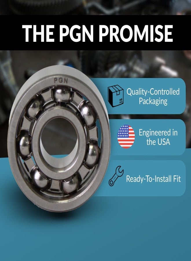 PGN Bearings 10 (عشرة) محامل دوارة، 608 مفتوحة، كرات محمل من فولاذ الكروم، 8x22x7، طقم قطع غيار مركز الكرة - Image 5