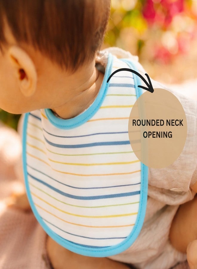 Nestlooms Pure Cotton Baby Bibs Set,Skin Friendly & Super Absorbent, Waterproof Backing, Adjustable Snap Buttons, Quick Absorption & Fast Drying,Babies & Toddlers(Set of 3 - Mommy's Little Man) - Image 5