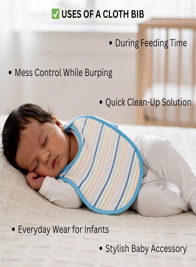 Nestlooms Pure Cotton Baby Bibs Set,Skin Friendly & Super Absorbent, Waterproof Backing, Adjustable Snap Buttons, Quick Absorption & Fast Drying,Babies & Toddlers(Set of 3 - Mommy's Little Man) - Image 3