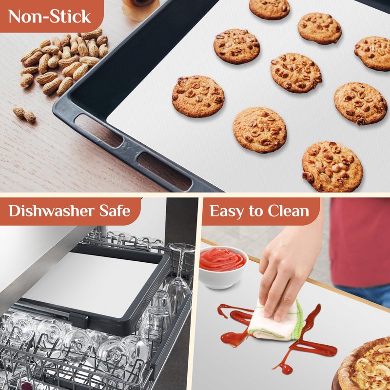 GTJ Silicone Baking Mat, 12 IN x 6 FT Free Cutting Baking Sheet,Non-Stick Reusable Dough & Pastry Mat,Non-Slip Silicone Mat Roll for Air Fryer Liner,Freeze Dryer,Oven Baking Pan,Kitchen Counter - Image 4