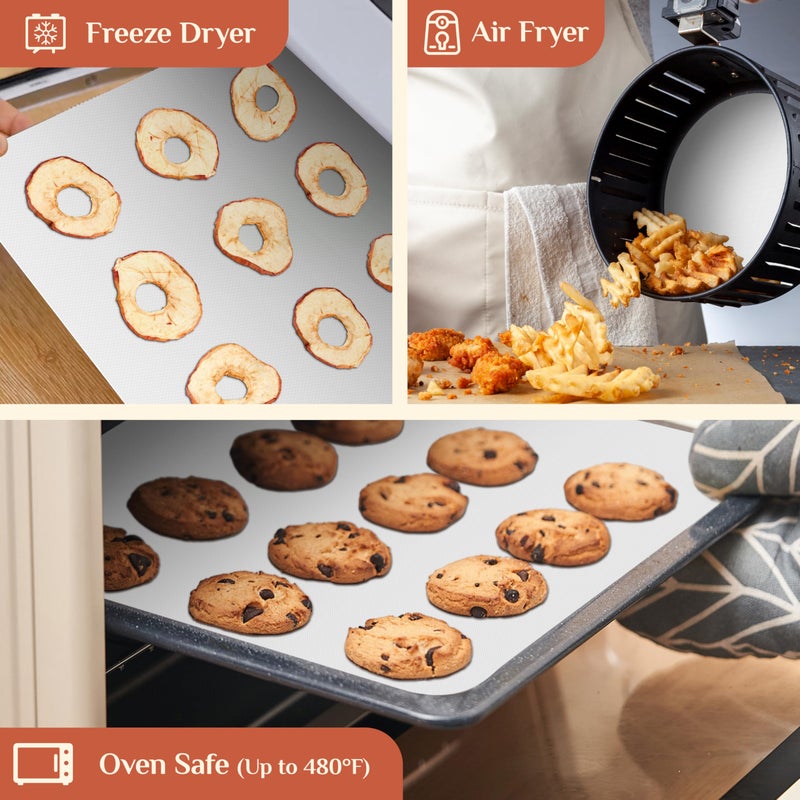 GTJ Silicone Baking Mat, 12 IN x 6 FT Free Cutting Baking Sheet,Non-Stick Reusable Dough & Pastry Mat,Non-Slip Silicone Mat Roll for Air Fryer Liner,Freeze Dryer,Oven Baking Pan,Kitchen Counter - Image 3