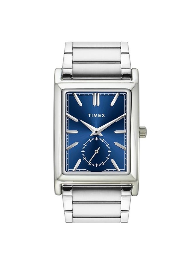 تيميكس ساعة TIMEX تناظرية للرجال، بمينا مستطيل ومقاومة للماء - Image 1