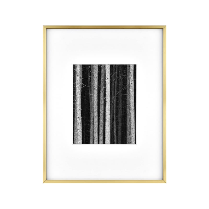 MCS Master  Co Foundry Metal 14x18 Picture Frame Display Pictures 8x10 With Mat or 14x18 Without Mat Vertical  Horizontal Wall Hanging Picture Frame for Photos  Posters Brass 1Pack