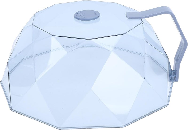 Microwave Splatter Cover | Adjustable Steam Vent & Heat Tolerant Up to 312°F | Oil Proof Lid for Plates/Bowls/Dishes | Non - BPA ABS PC Material, Easy Grip Handle (Blue) - Image 1