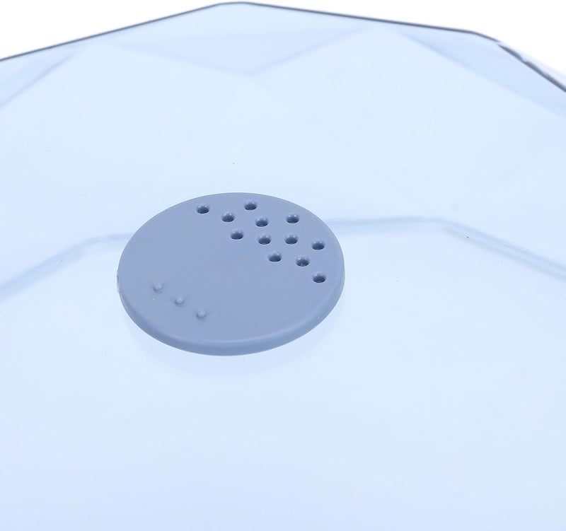 Microwave Splatter Cover | Adjustable Steam Vent & Heat Tolerant Up to 312°F | Oil Proof Lid for Plates/Bowls/Dishes | Non - BPA ABS PC Material, Easy Grip Handle (Blue) - Image 2