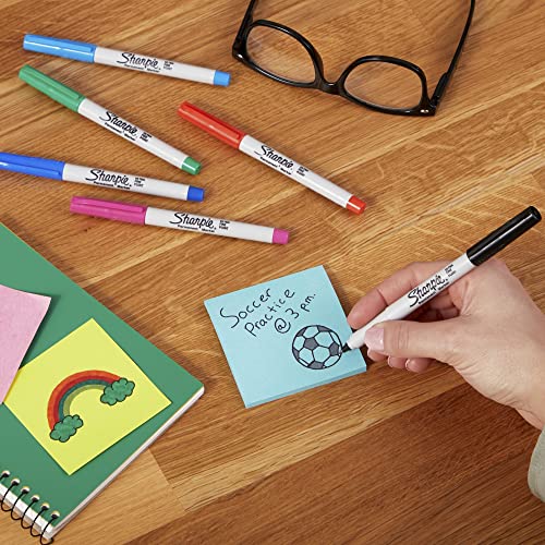 Sharpie Permanent Markers, Ultra Fine Point, Black, 12-Count - Image 2