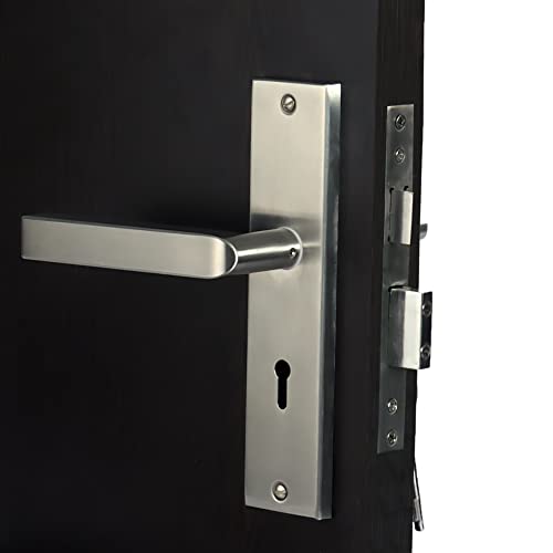 Crust Premium Heavy Duty Mortise Door Lock for Bedroom, Living Room, Main Door | 3 Keys | 6 Lever Double Stage Lockset (BEGO, 8 Inch Long Keyed Plate, Satin) - Image 4