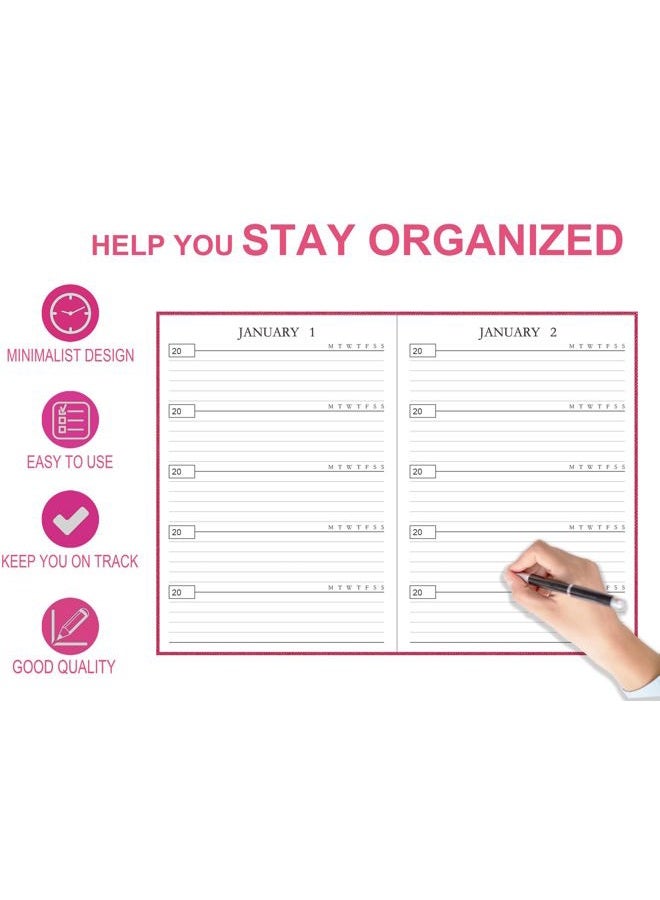 Tuun Fuplan Hard Cover 5 Year Journal | The Easiest to Use Five Year Journal | Quick and Easy Five Year Memory Notebook | 5.8'' x8.3'', Pink - Image 4