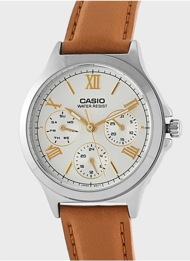 CASIO Pu Strap Analog Watch