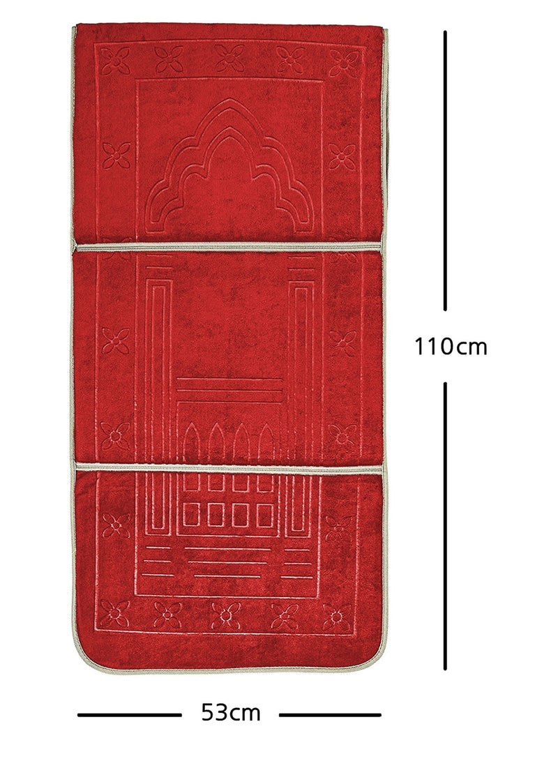 Foldable Islamic Praying Mat with Back Rest Prayer Rug with Carrying Bag Portable Cushioned Prayer Rug for Salah Size 110 X 53 Cm - Image 4