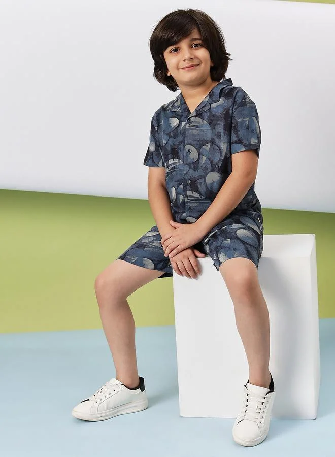 ستايلو بج مجموعة من قميص كاجوال بياقة وشورت للأولاد