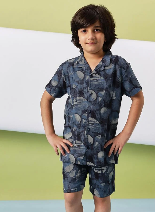 ستايلو بج مجموعة من قميص كاجوال بياقة وشورت للأولاد