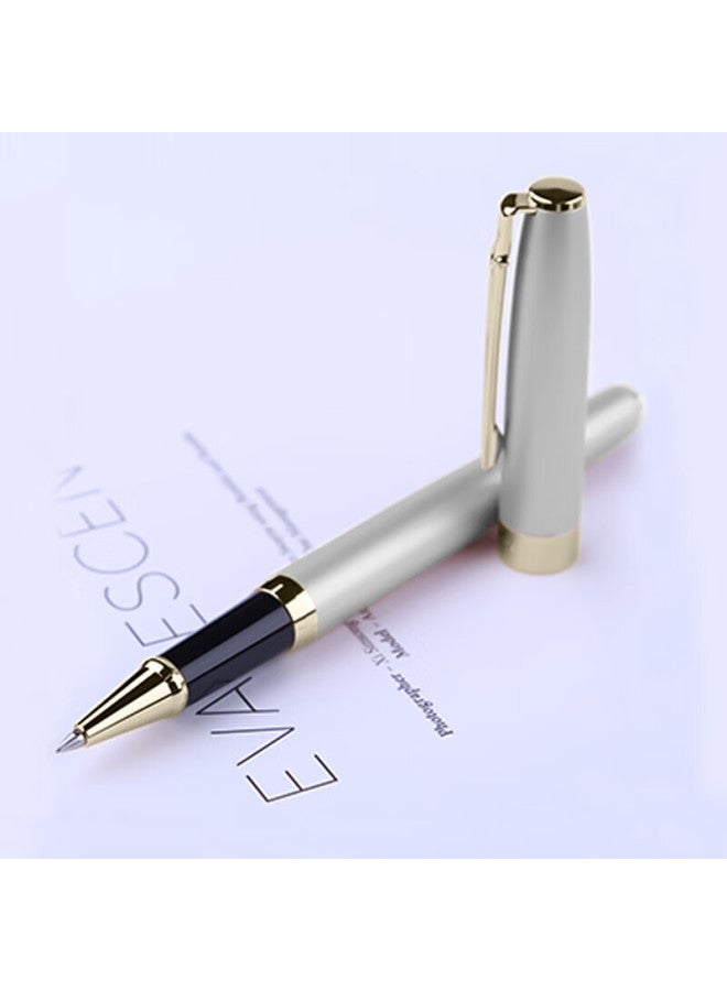 Pimio Ballpoint Pen Business Office Graduation Gift Pen Men Women Gift Student Metal Signature Pen 0.5mm 717 Silver Grey - Image 3