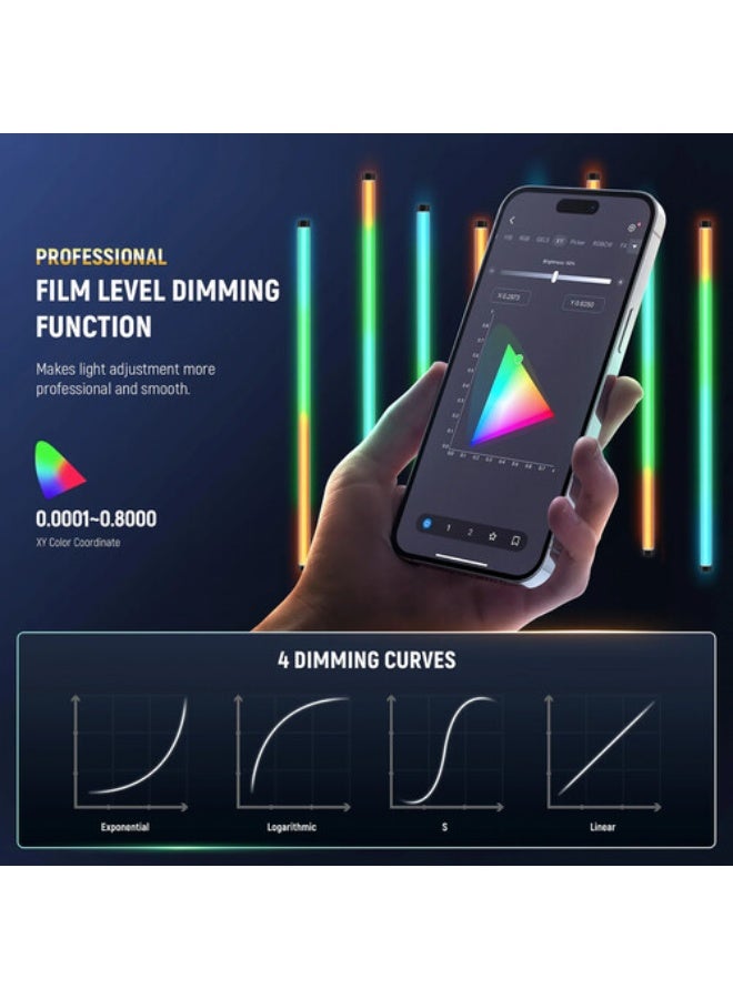 نيوير TL90C 30W RGB Tube Light with APP/2.4G/DMX Control - Image 5