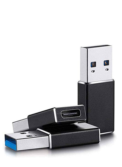 DKURVE High Speed USB Type C Female to USB Male Adapter -10Gbps Support Double Sided Charging & Data Transfer, USB A USB 3.0 to USB C 3.1 Converter Works with Laptops, Chargers 3-PACK