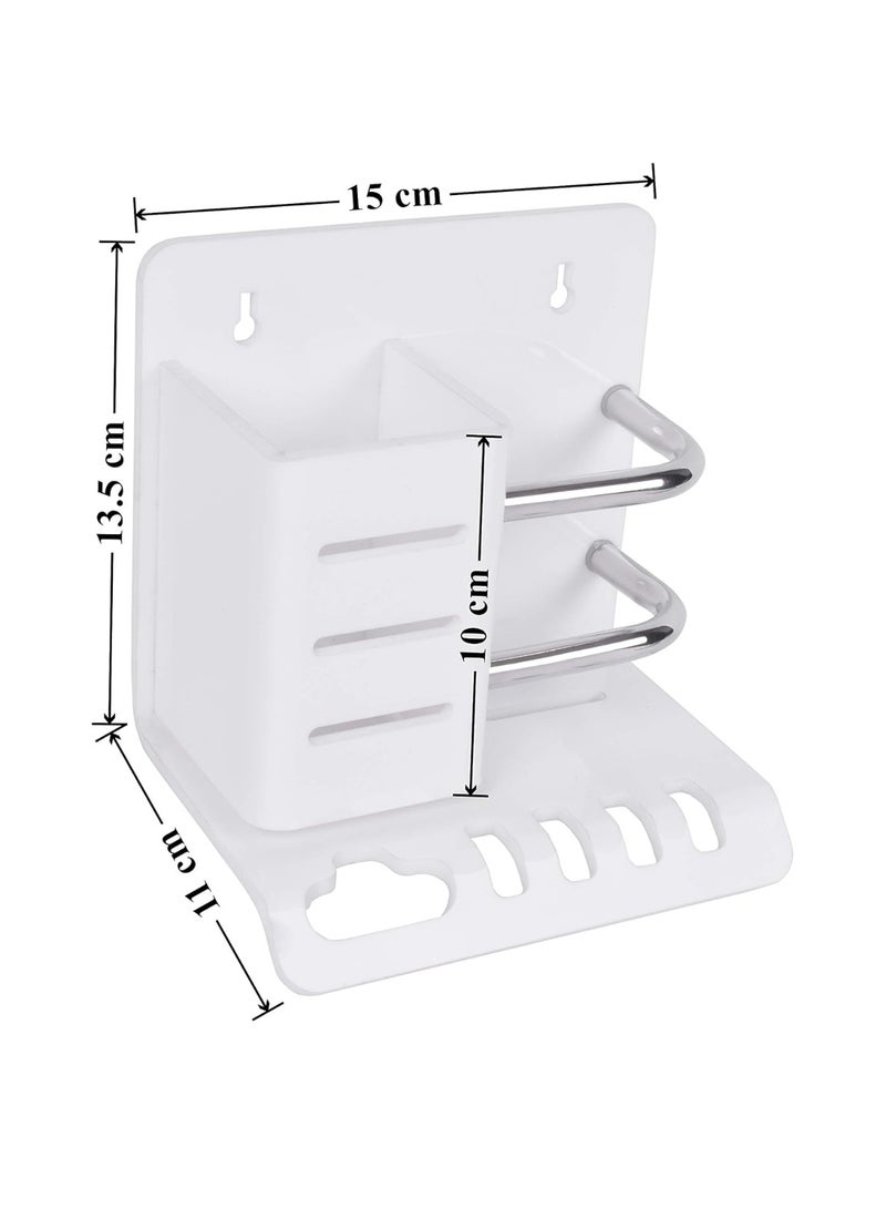 Plantex Acrylic Multipurpose Tooth Brush Holder/Stand/Tumbler for Bathroom Accessories - (White) - Image 3