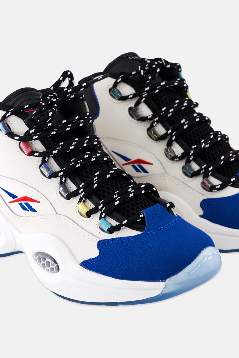 Reebok Men Question Mid Lace Up Basketball Shoes, Multicolor - Image 3