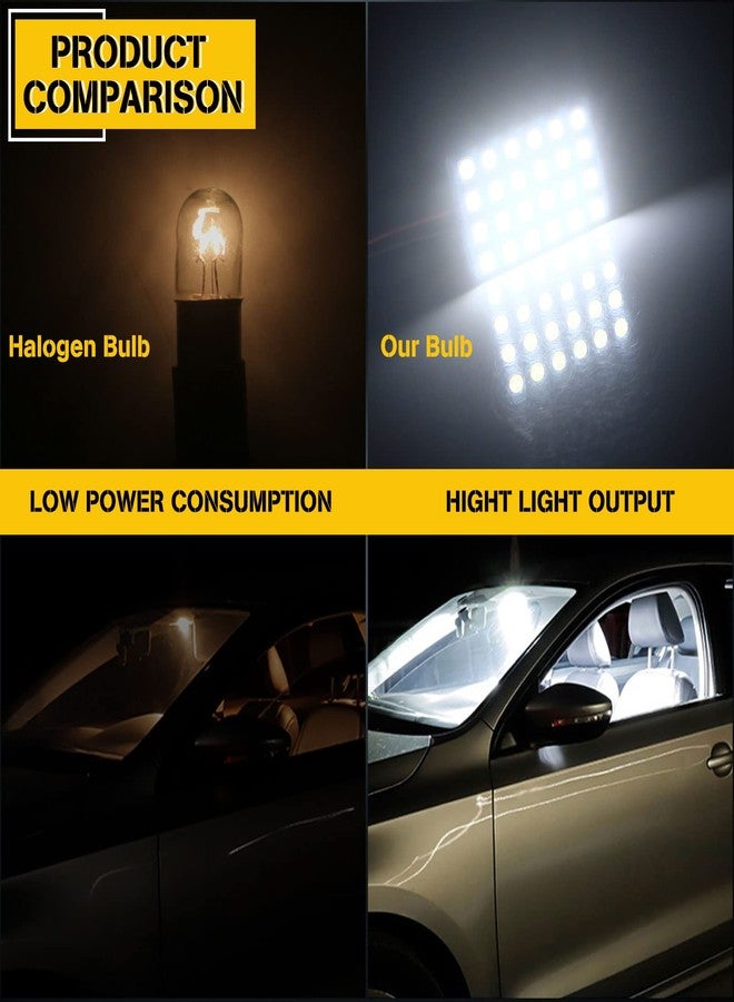 YM EBright 5050 24SMD DC 12V LED Panel Dome Light with T10/BA9S/Festoon Adapters - Pack of 5, White - Image 5
