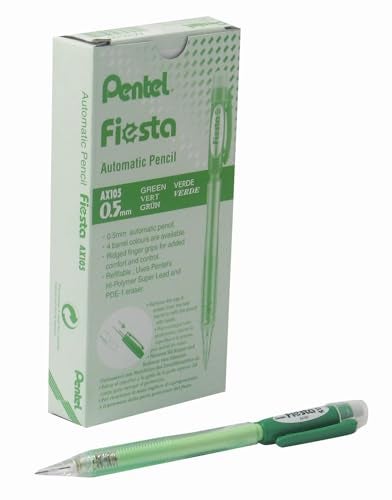 Pentel Fiesta Automatic Pencil, 0.5mm, Grade HB, 1 Pack of 12 Pencils, AX105-DO - Image 1