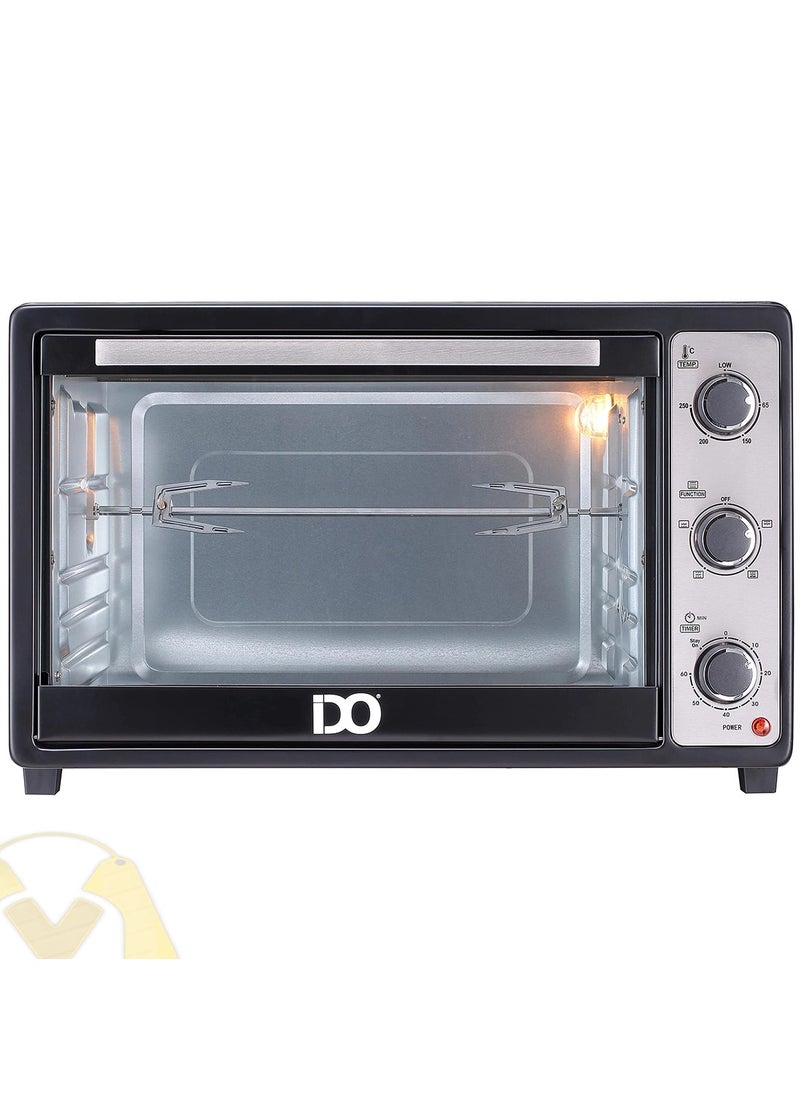 Generic I-DO Electric Oven, 45L, 1800W, Black & Silver  - Image 3