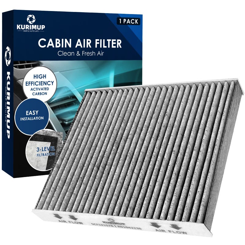 KURIMUP Cabin Air FilterReplacement for CP157CF12157 Premium Cabin filter with Activated Carbon Fit for Mazda CX9 Lexus RX350ES350 Toyota RAV4CamryPriusAvalonHighlander1 pack